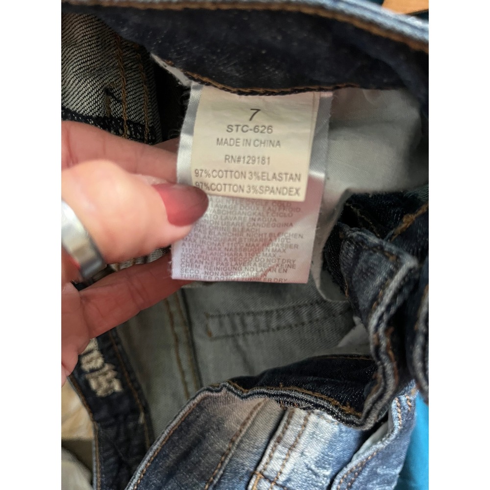 Machine Distressed Jeans Size 7 - Picture 9 of 9